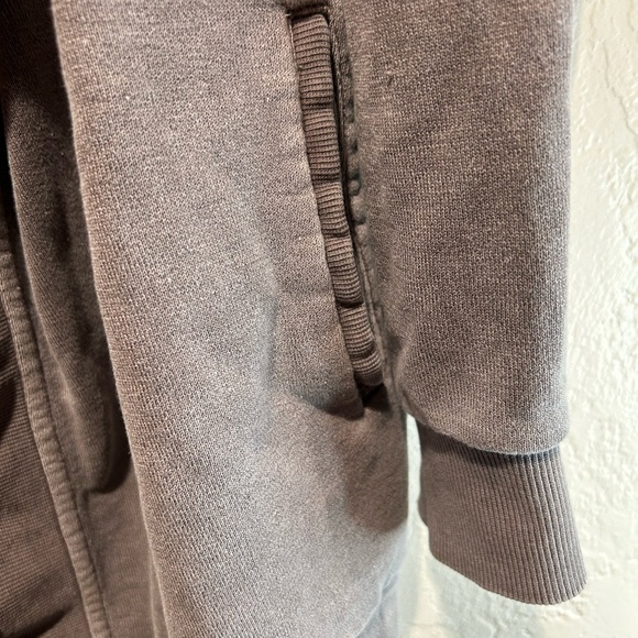 Toad&Co taupe hemp organic cotton long open hooded cardigan XL - Picture 7 of 10